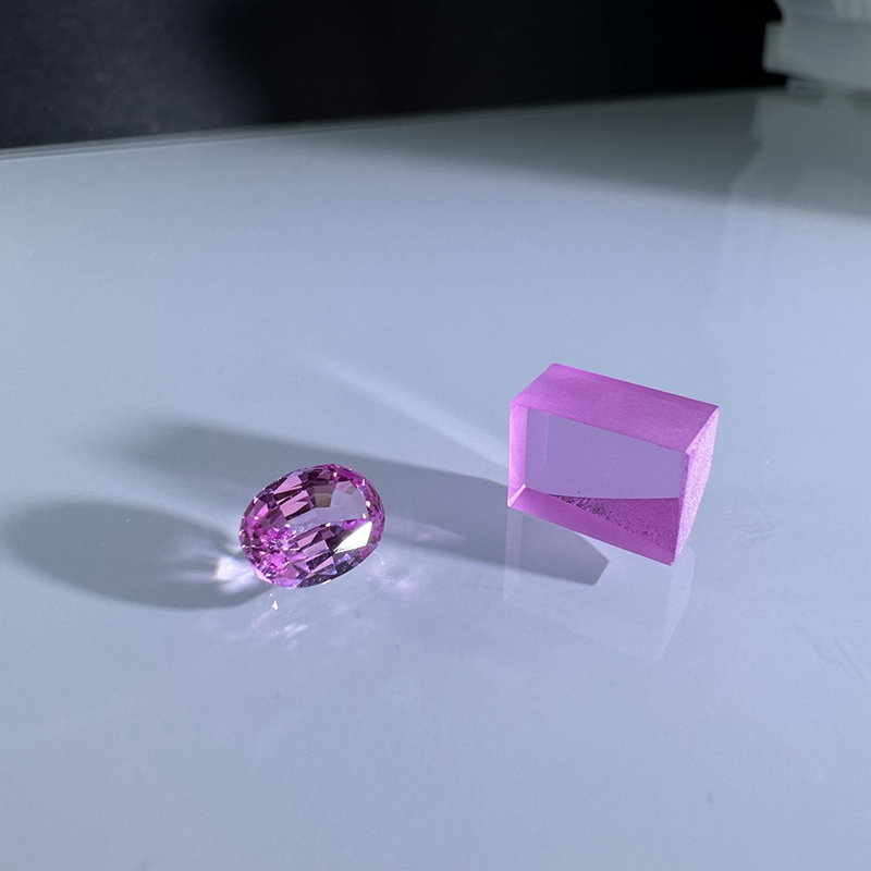 Violetas krāsas violetas safīra Al2O3 materiāls dārgakmenim (2)