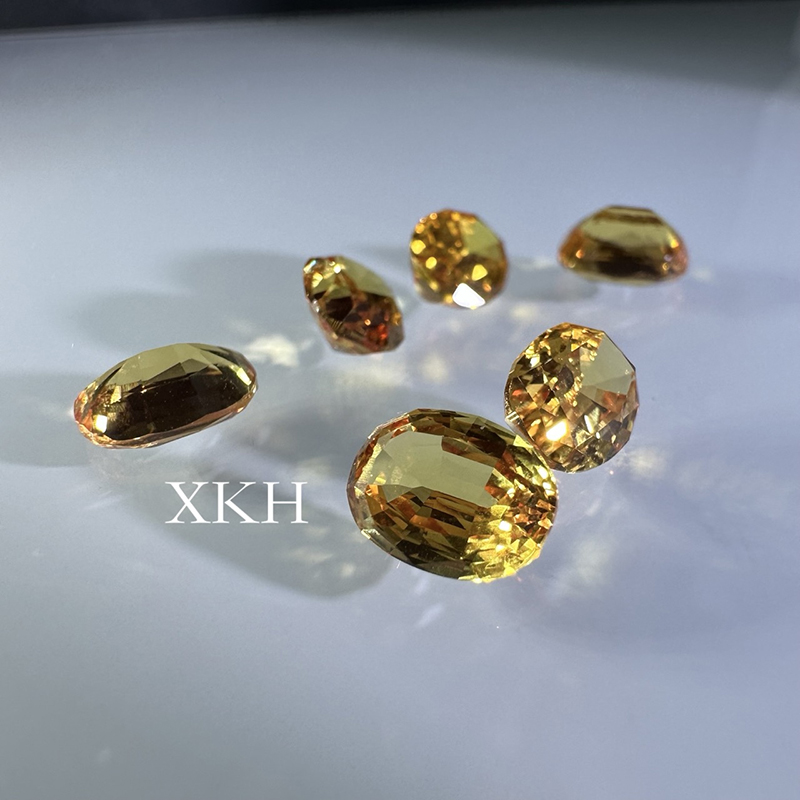 алтын сары шампаген сапфир материалы корунд (3)