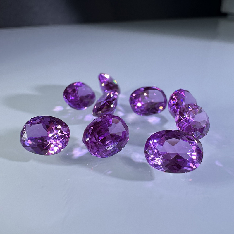 Purple color violet sapphire Al2O3 material for gemstone (3)
